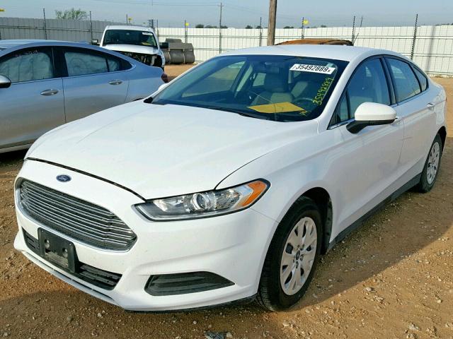 1FA6P0G7XE5371269 - 2014 FORD FUSION S WHITE photo 2