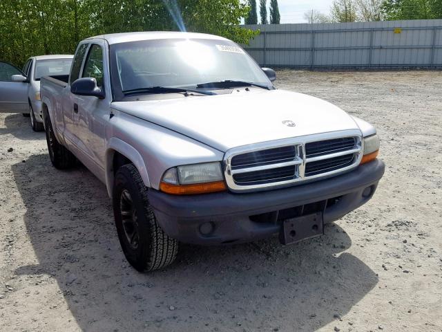 1D7GL12K54S662585 - 2004 DODGE DAKOTA SXT SILVER photo 1