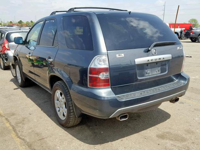 2HNYD18726H524344 - 2006 ACURA MDX TOURIN BLUE photo 3