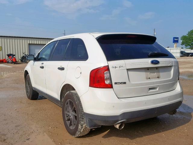 2FMDK3GCXCBA19201 - 2012 FORD EDGE SE WHITE photo 3