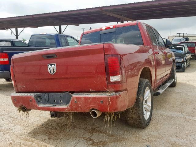 1C6RR6MT0DS665762 - 2013 RAM 1500 SPORT RED photo 4