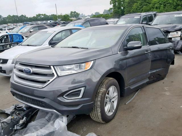 2FMPK4J9XJBB84727 - 2018 FORD EDGE SEL GRAY photo 2