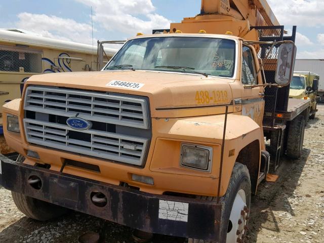 1FDPK87U2FVA60305 - 1985 FORD F8000 YELLOW photo 2