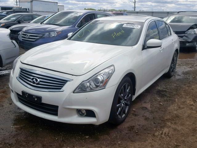 JN1CV6ARXCM677832 - 2012 INFINITI G37 WHITE photo 2