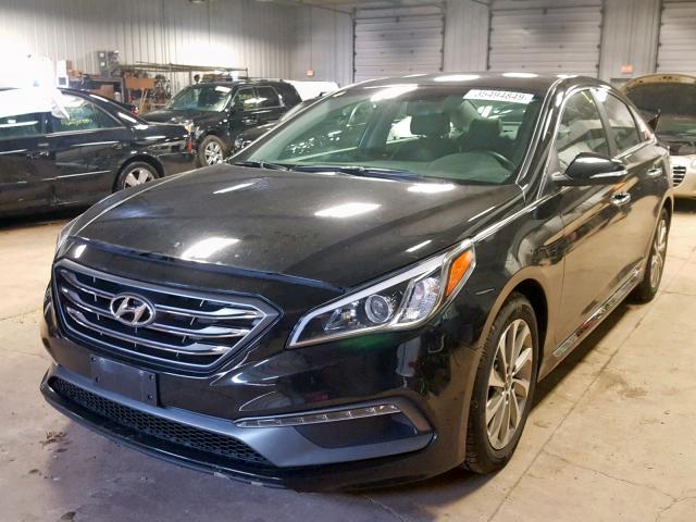 5NPE34AF4FH075495 - 2015 HYUNDAI SONATA SPO BLACK photo 2