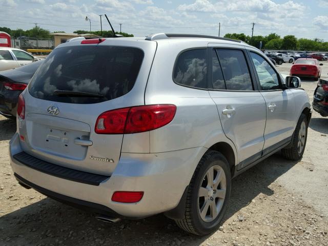 5NMSH13E18H131531 - 2008 HYUNDAI SANTA FE S SILVER photo 4