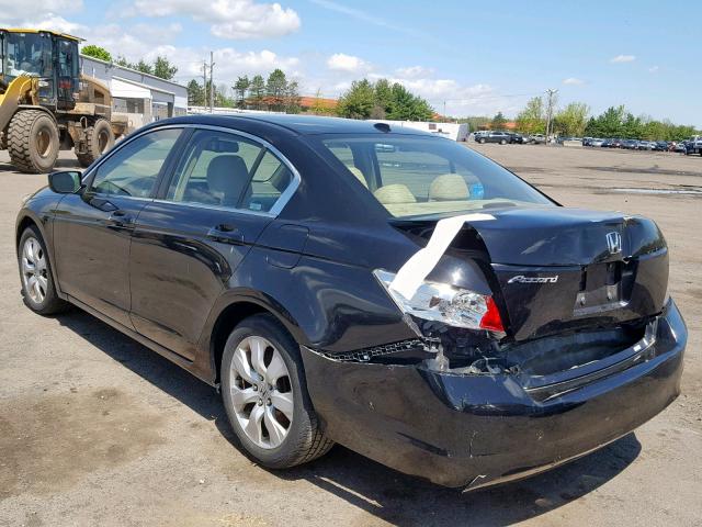 1HGCP26898A164131 - 2008 HONDA ACCORD EXL BLACK photo 3