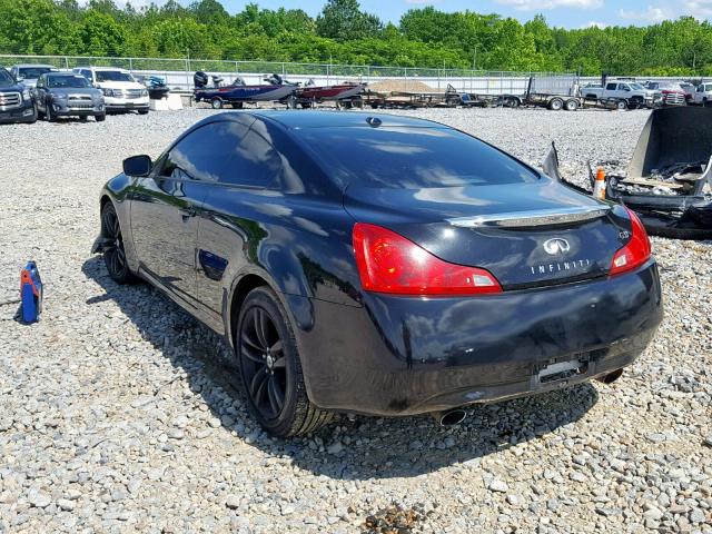 JNKCV64E39M606372 - 2009 INFINITI G37 BASE BLACK photo 3