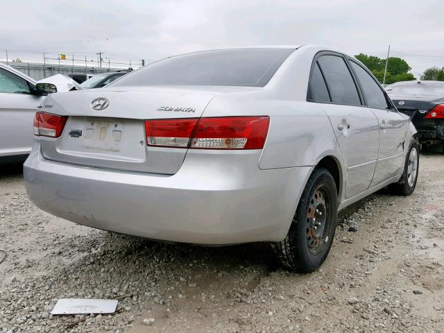 KMHET46C06A083854 - 2006 HYUNDAI SONATA GL SILVER photo 4