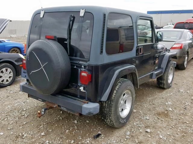 1J4FA59S0YP750035 - 2000 JEEP WRANGLER / BLACK photo 4