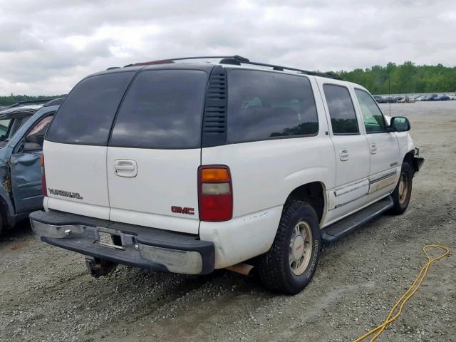 1GKFK16T11J203197 - 2001 GMC YUKON XL K WHITE photo 4