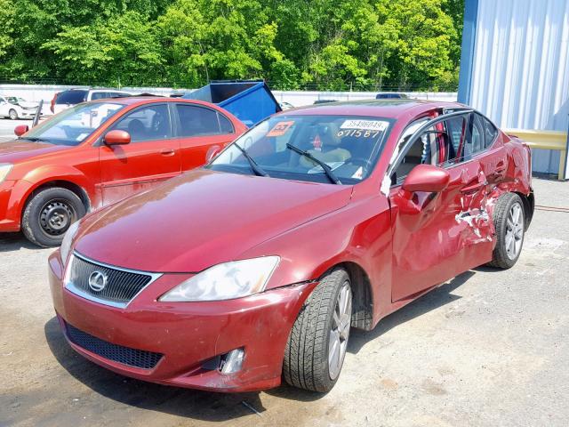 JTHBK262985071587 - 2008 LEXUS IS 250 RED photo 2