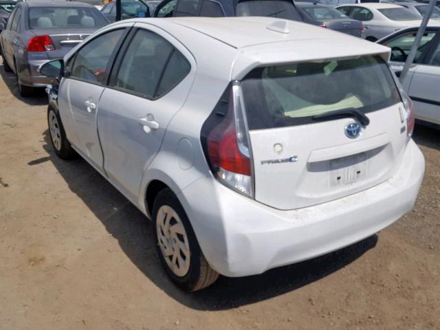 JTDKDTB36G1118709 - 2016 TOYOTA PRIUS C WHITE photo 3