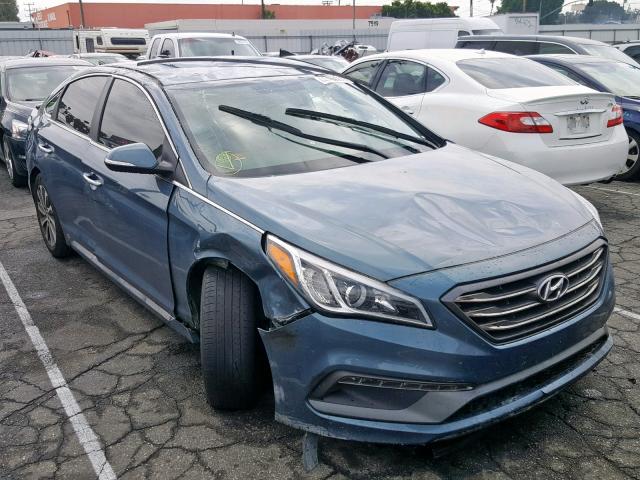 5NPE34AF6FH147930 - 2015 HYUNDAI SONATA SPO BLUE photo 1