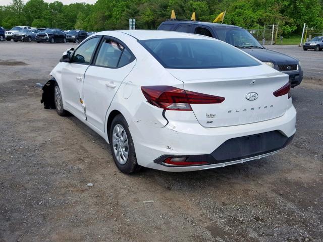 5NPD74LF9KH440325 - 2019 HYUNDAI ELANTRA SE WHITE photo 3