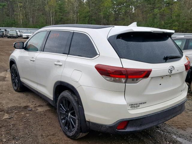 5TDJZRFH2KS579228 - 2019 TOYOTA HIGHLANDER WHITE photo 3