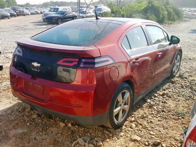 1G1RA6E47CU107927 - 2012 CHEVROLET VOLT RED photo 4