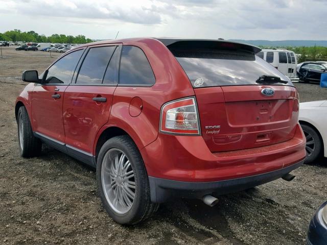 2FMDK36C08BA54631 - 2008 FORD EDGE SE RED photo 3