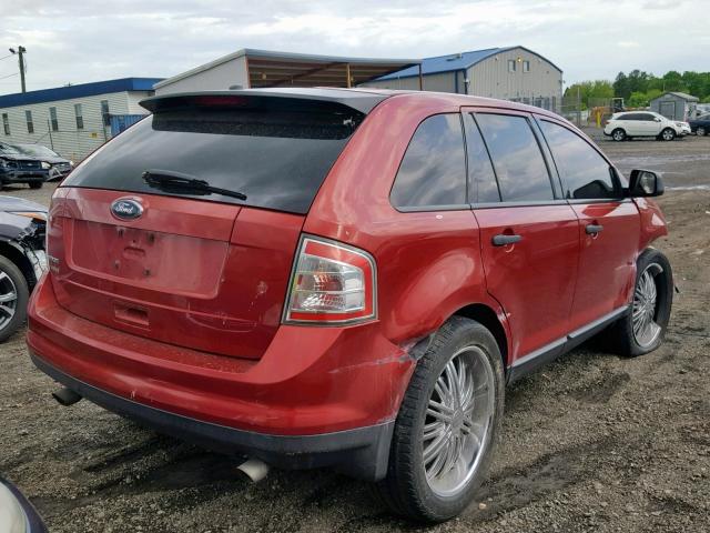 2FMDK36C08BA54631 - 2008 FORD EDGE SE RED photo 4