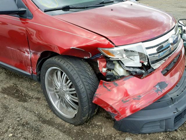 2FMDK36C08BA54631 - 2008 FORD EDGE SE RED photo 9