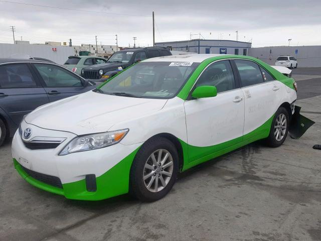 4T1BB3EK3BU135656 - 2011 TOYOTA CAMRY HYBR TWO TONE photo 2