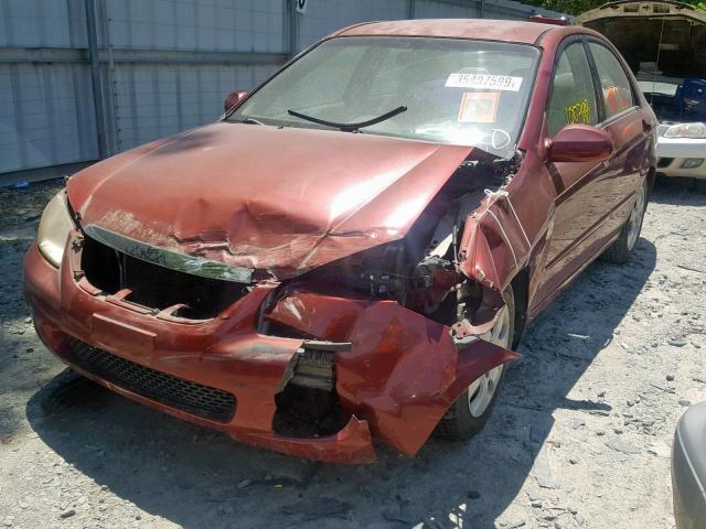 KNAFE121575457971 - 2007 KIA SPECTRA EX RED photo 2