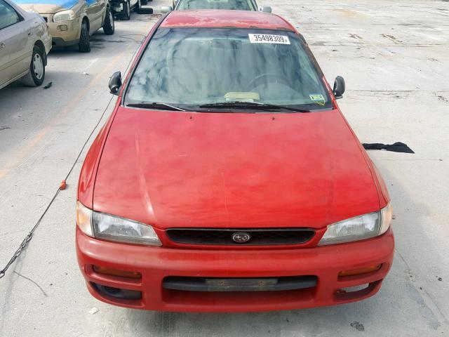 JF1GM4252VH400059 - 1997 SUBARU IMPREZA BR RED photo 9