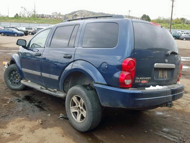 1D4HB48DX5F565357 - 2005 DODGE DURANGO SL BLUE photo 3