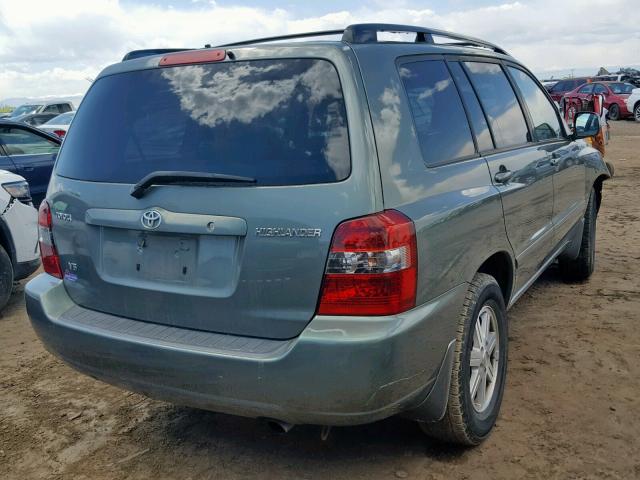 JTEDP21A550054798 - 2005 TOYOTA HIGHLANDER GREEN photo 4