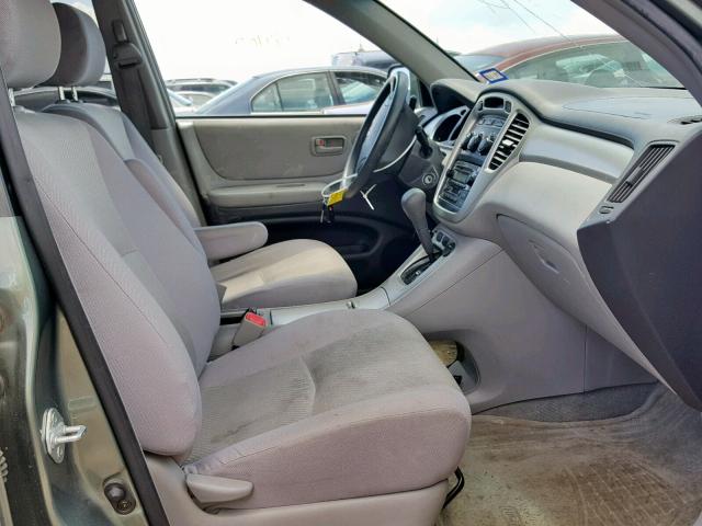 JTEDP21A550054798 - 2005 TOYOTA HIGHLANDER GREEN photo 5