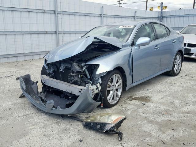 JTHBK262672041432 - 2007 LEXUS IS 250 BLUE photo 2