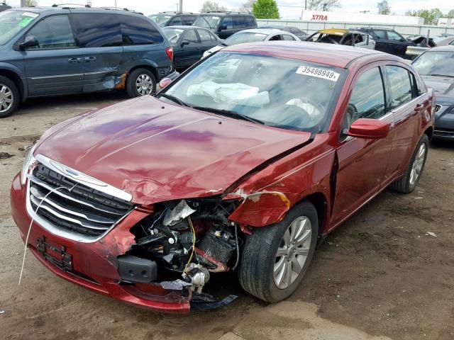 1C3CCBBB7CN188770 - 2012 CHRYSLER 200 TOURIN RED photo 2