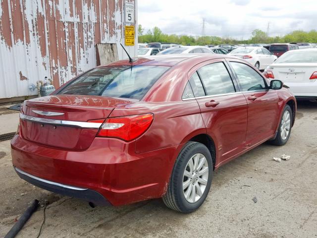 1C3CCBBB7CN188770 - 2012 CHRYSLER 200 TOURIN RED photo 4