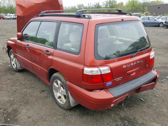 JF1SF65632H706400 - 2002 SUBARU FORESTER S RED photo 3