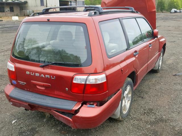 JF1SF65632H706400 - 2002 SUBARU FORESTER S RED photo 4