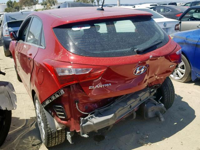 KMHD35LHXHU380066 - 2017 HYUNDAI ELANTRA GT RED photo 3