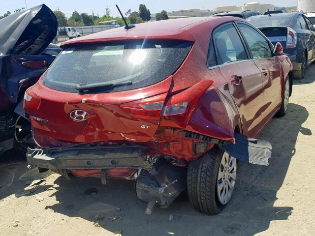 KMHD35LHXHU380066 - 2017 HYUNDAI ELANTRA GT RED photo 4