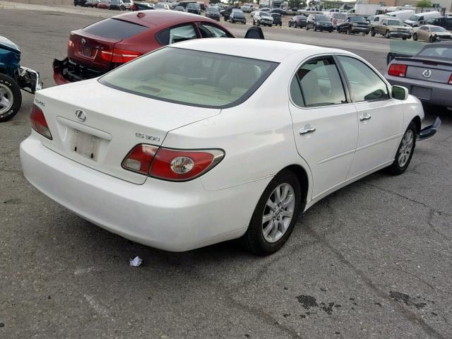 JTHBF30G630100662 - 2003 LEXUS ES 300 WHITE photo 4