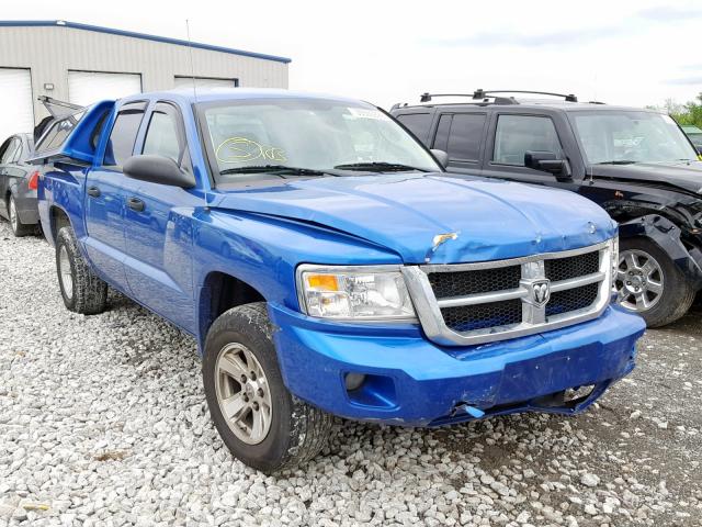 1D7HW48N68S574388 - 2008 DODGE DAKOTA QUA BLUE photo 1