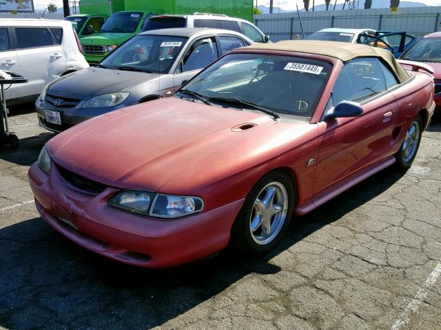1FALP45T1RF185579 - 1994 FORD MUSTANG GT RED photo 2