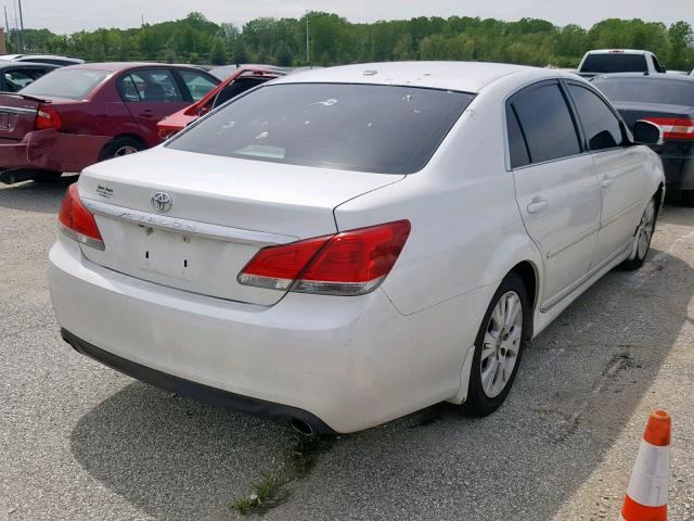 4T1BK3DB7BU404470 - 2011 TOYOTA AVALON BAS WHITE photo 4