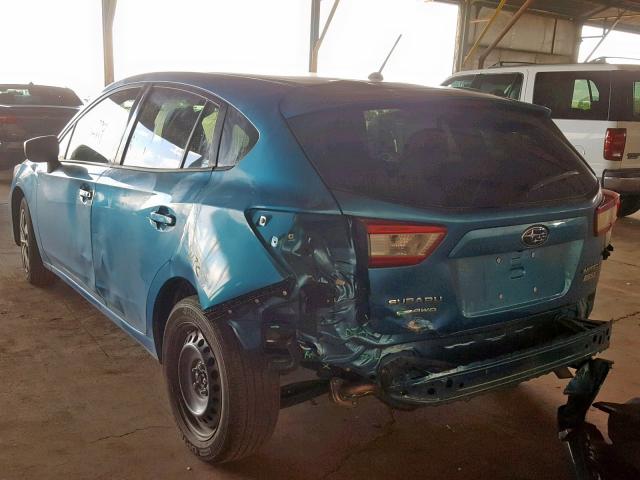 4S3GTAA65H3743746 - 2017 SUBARU IMPREZA BLUE photo 3