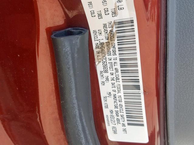 1J8HG48KX7C626698 - 2007 JEEP COMMANDER RED photo 10