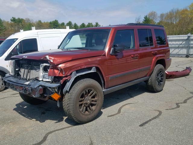 1J8HG48KX7C626698 - 2007 JEEP COMMANDER RED photo 2