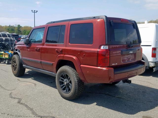 1J8HG48KX7C626698 - 2007 JEEP COMMANDER RED photo 3