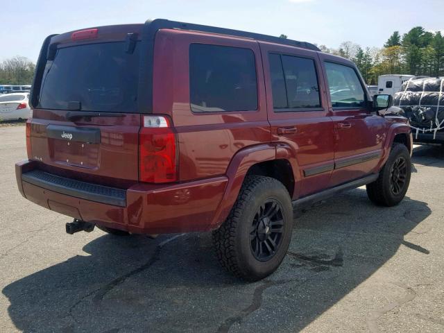 1J8HG48KX7C626698 - 2007 JEEP COMMANDER RED photo 4