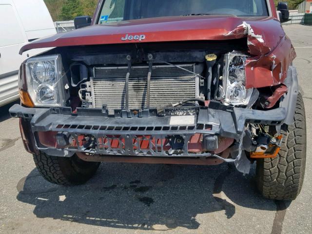 1J8HG48KX7C626698 - 2007 JEEP COMMANDER RED photo 9