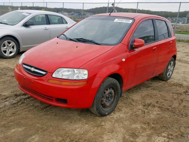 KL1TD66686B608286 - 2006 CHEVROLET AVEO BASE წითელი ფოტო 2