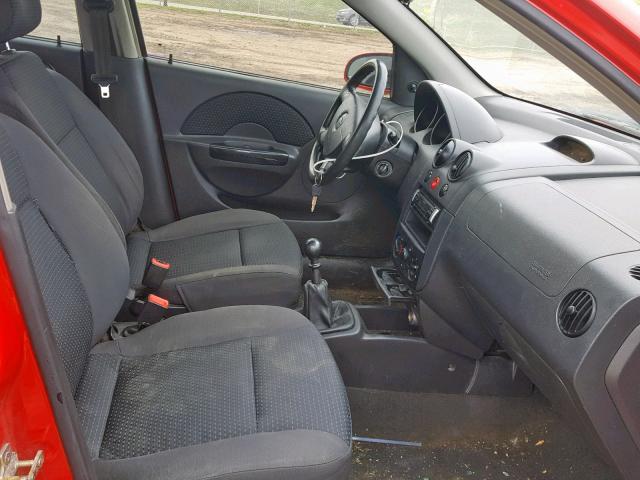 KL1TD66686B608286 - 2006 CHEVROLET AVEO BASE წითელი ფოტო 5