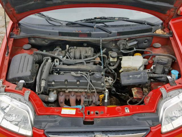 KL1TD66686B608286 - 2006 CHEVROLET AVEO BASE წითელი ფოტო 7